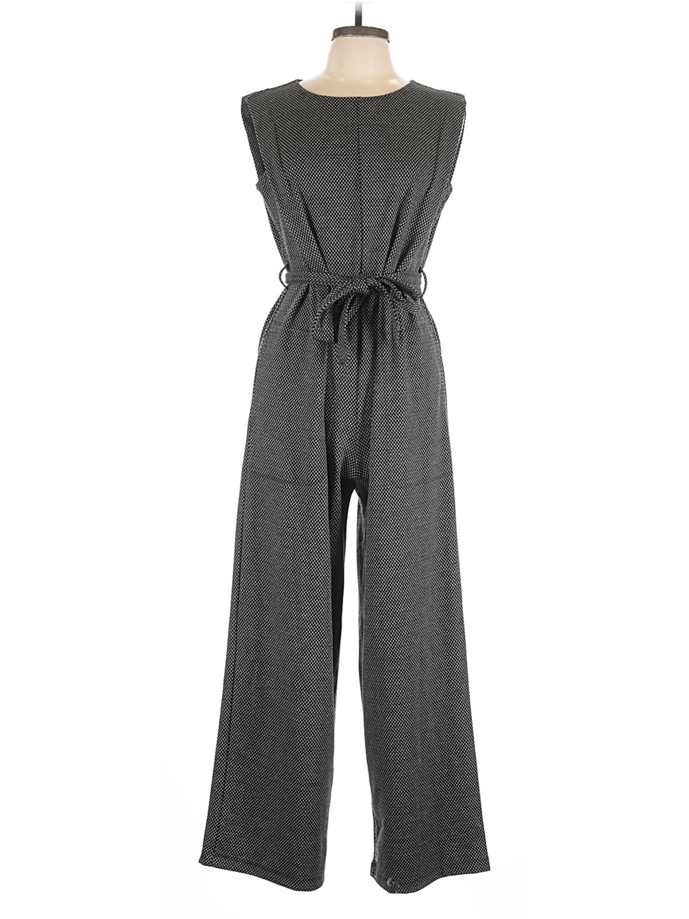 NWT Max Studio Large Sleeveless Wide-Leg Jumpsuit in Charcoal